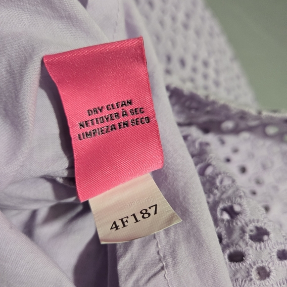 Betsey Johnson Lavender Eyelit Dress Size‎ 12, Cut out Summer Dress - Picture 14 of 14